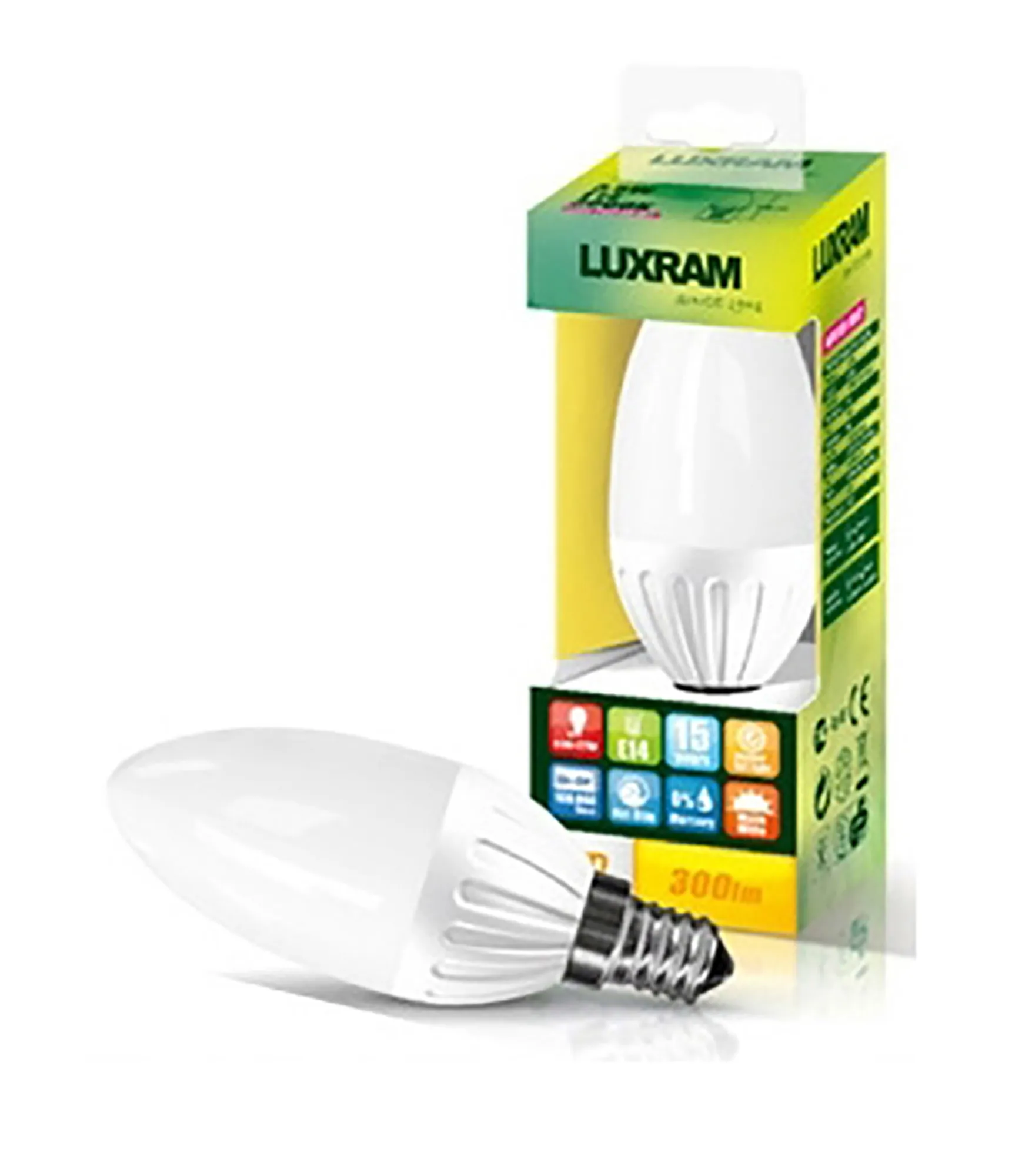 753155031  Value LED Candle Plus E14 3.5W 6400K 300lm